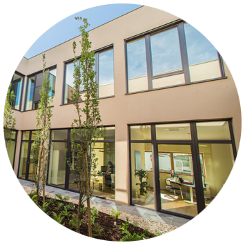 Außenansicht des Büros der Firma Jeitler